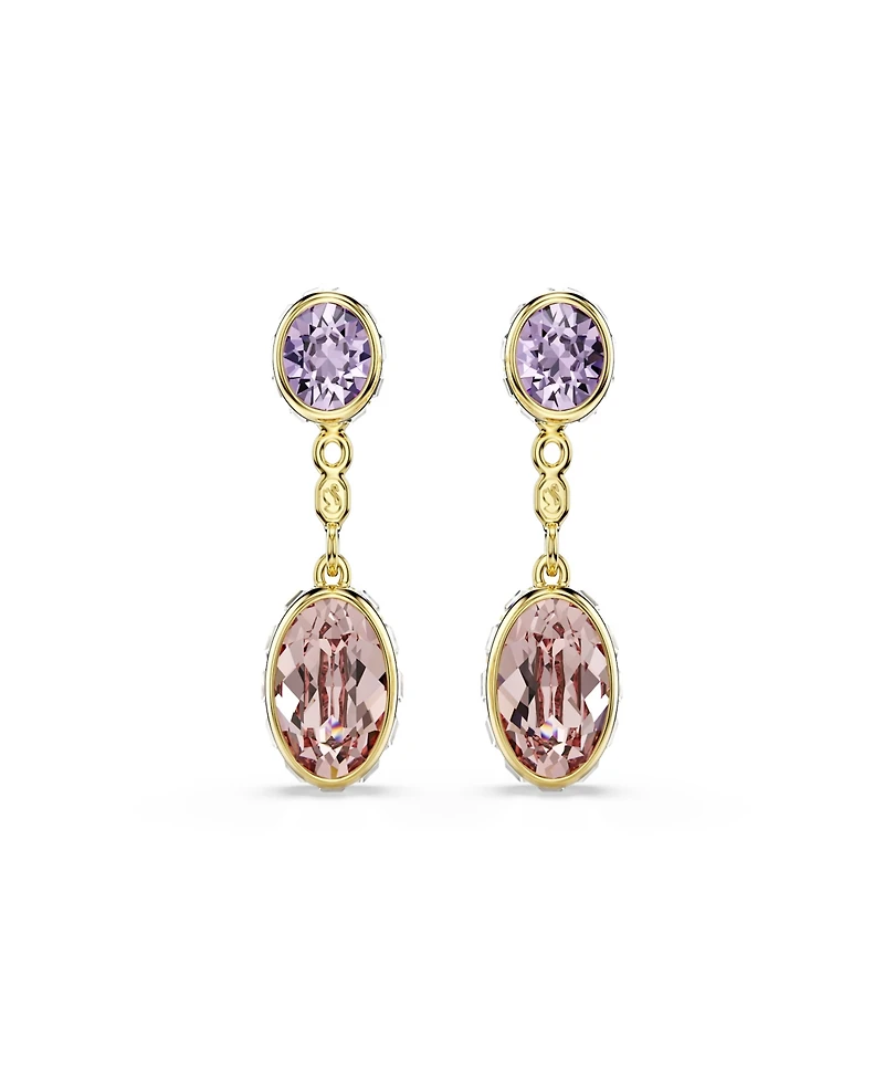 Swarovski Gold-Tone Plated Chroma Drop Earrings