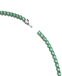 Swarovski Ruthenium-Plated Matrix Tennis Necklace