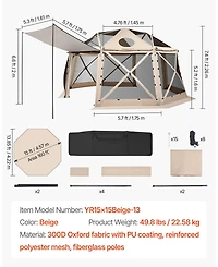 Cozito Pop Up Gazebo Screen Tent