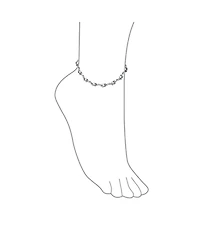 Bling Jewelry Lucky Caravan of Elephants Anklet Charm Ankle Bracelet Bali Style Oxidized Sterling Silver 10 Inch