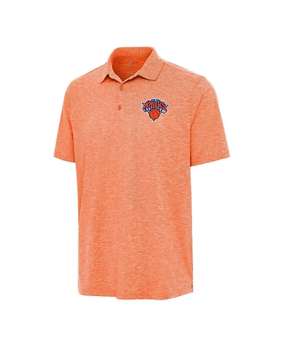 Antigua Men's Heather Orange New York Knicks Par 3 Polo Shirt