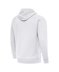 Antigua Men's White New York Knicks St. Patrick's Day Victory Raglan Pullover Hoodie