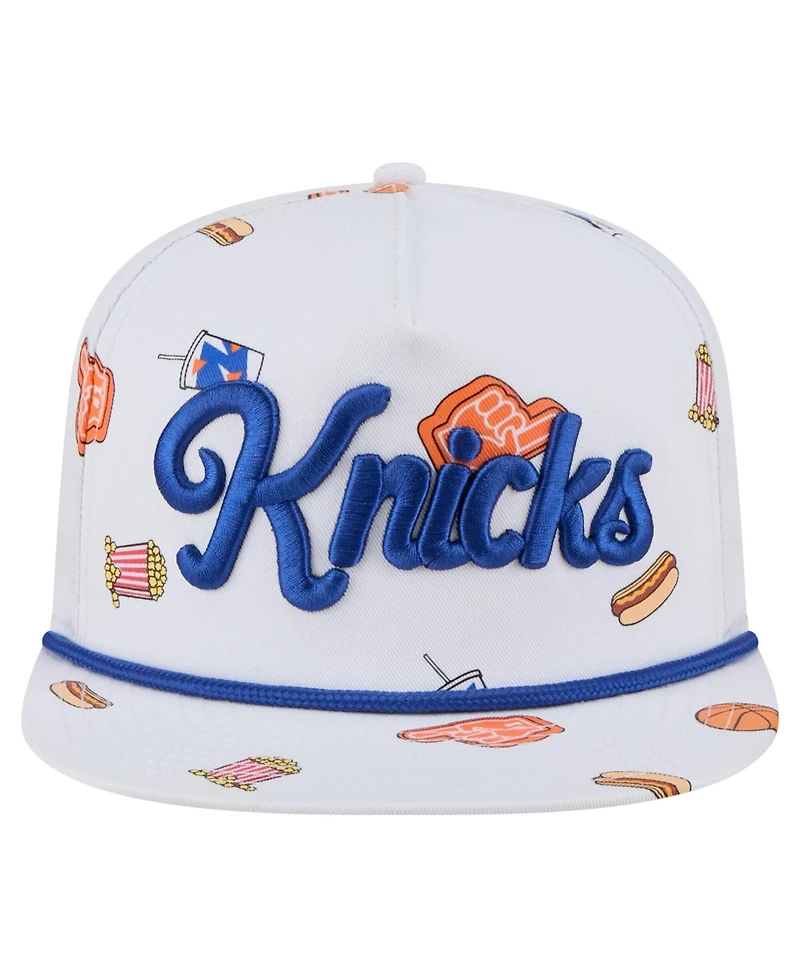 New Era Men's White New York Knicks Team Cheer Rope 19TWENTY Adjustable Hat