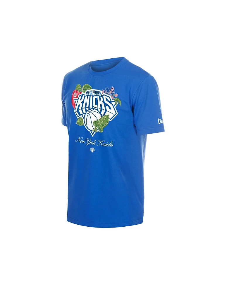 New Era Men's Blue York Knicks Lifestyle Capsule Floral Fruit T-Shirt