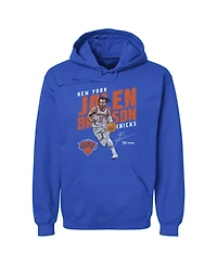 500 Level Men's Jalen Brunson Blue New York Knicks Slant Pullover Hoodie