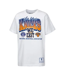 Mitchell & Ness Big Boys and Girls White New York Knicks Bring it Back Premium T-Shirt