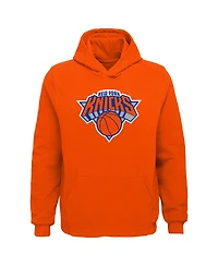 Outerstuff Big Boys and Girls Orange New York Knicks Primary Logo Pullover Hoodie