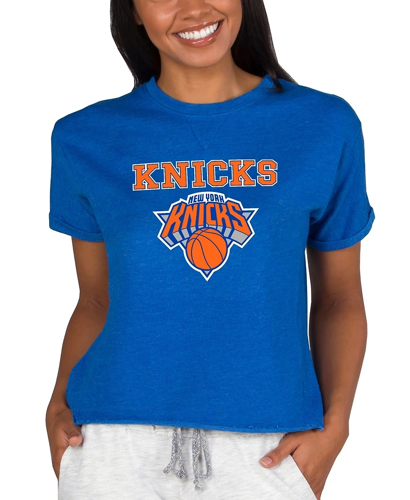 Concepts Sport Royal New York Knicks Nba Women's Mainstream Terry Ss Top