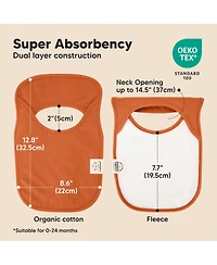 KeaBabies Baby Boys 8-Pack Bibs for Boys, Girls, Pull-on Drool Bib Unisex