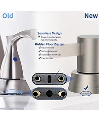 Phying 2 Handles Bathroom Sink Faucet, Brushed Nickel Centerset Rv Bathroom Faucets for 3 Hole