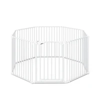 Ruie 8 Panel Extra Wide Pet Gate with Auto-Close Door and 270 Degree Hinges