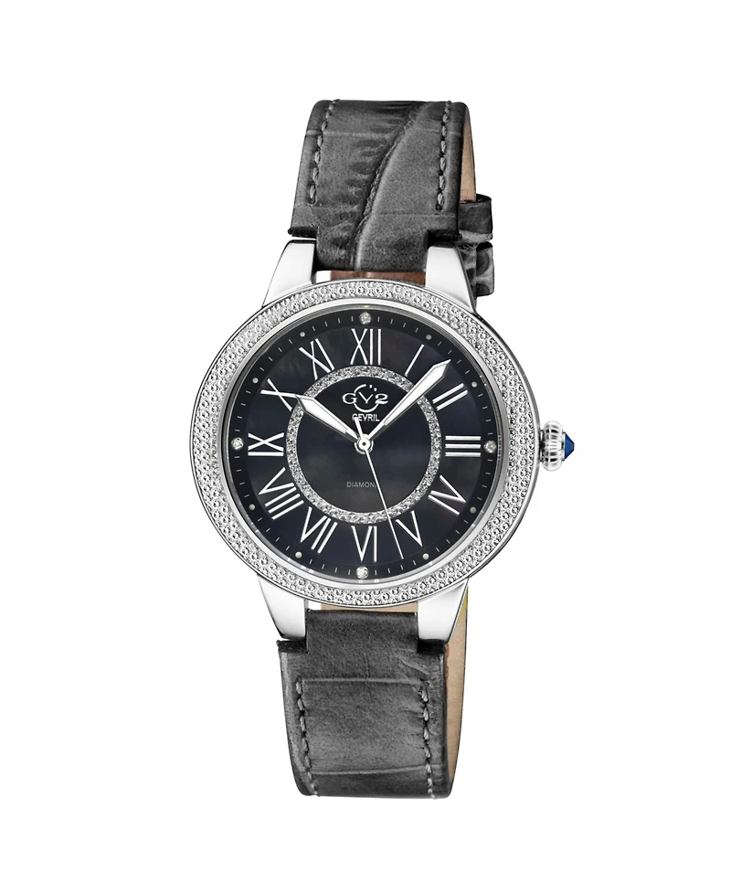 GV2 by Gevril Women's Florence Swiss Quartz Diamond Ip Stainless Steel Bracelet Watch