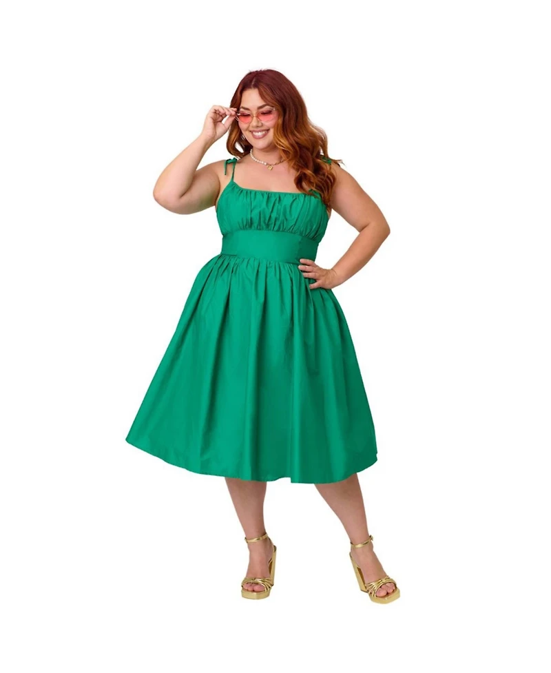 Unique Vintage Plus 1950s Cotton Swing Dress