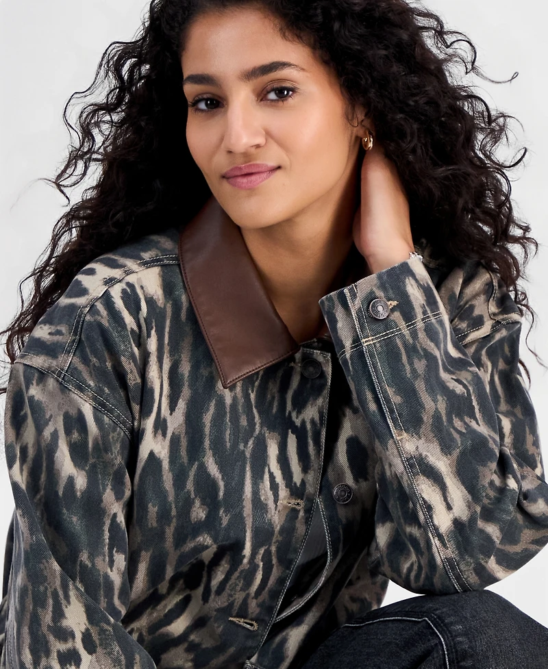 Madden Girl Juniors' Twill Barn Jacket