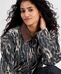 Madden Girl Juniors' Twill Barn Jacket