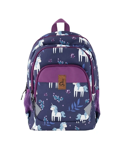Deux par Deux Little Girl Unicorn Lightweight Spacious Backpack