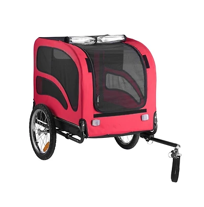 Ruie Foldable Dog Bike Trailer Pet Bicycle Carrier for Small Large Dogs up to 100 lbs