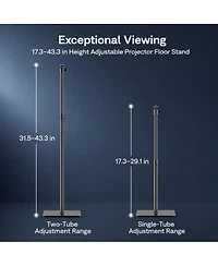 Aurzen Projector Floor Stand Screw Adjustable Durable and Stable, Compatible Most Projectors