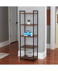 Household Essentials Jamestown 5 Shelf Open Storage Bookshelf