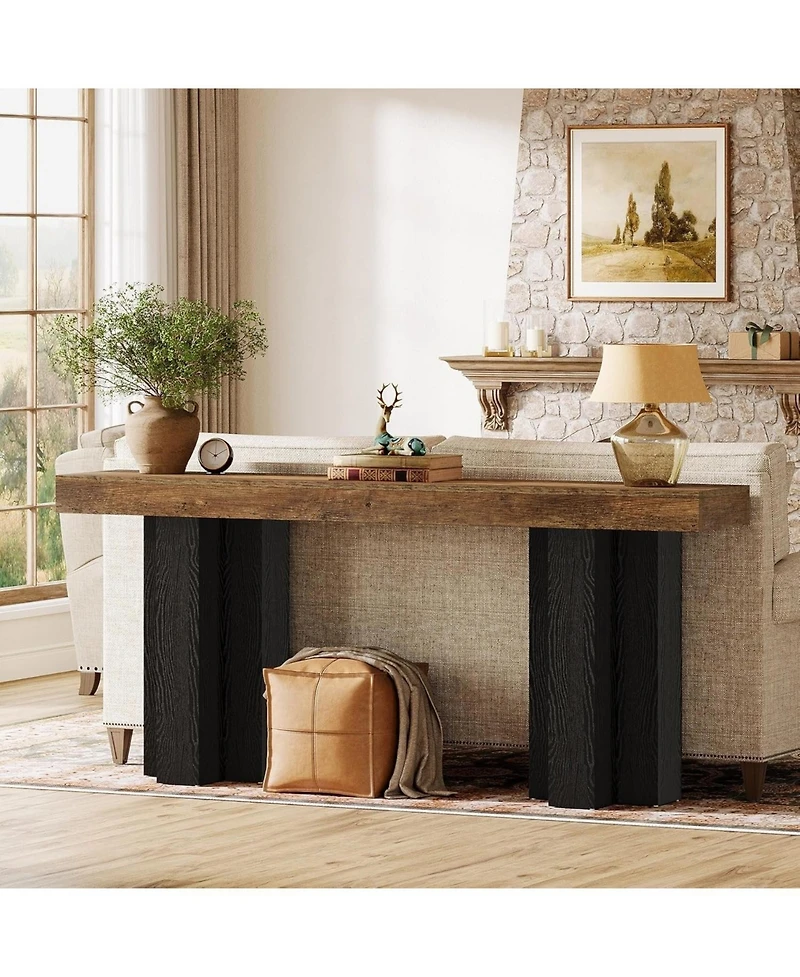 Slickblue Entryway Console Table, Narrow Sofa Table with Sturdy Legs