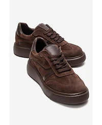 Forever & Always Shoes Women's Ivara Leather Everyday Sneaker