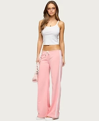Edikted Women's Cammile Contrast Stripe Sweatpants