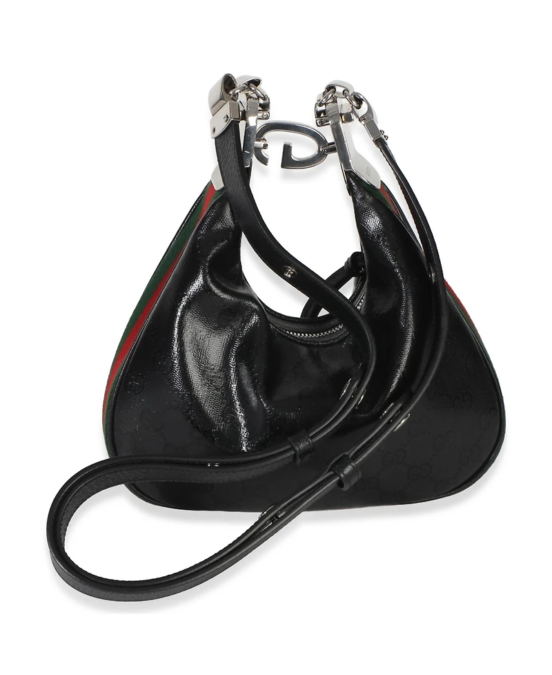 Pre-Owned Gucci Black Gg Crystal Coated Canvas Small Attache Crossbody Bag