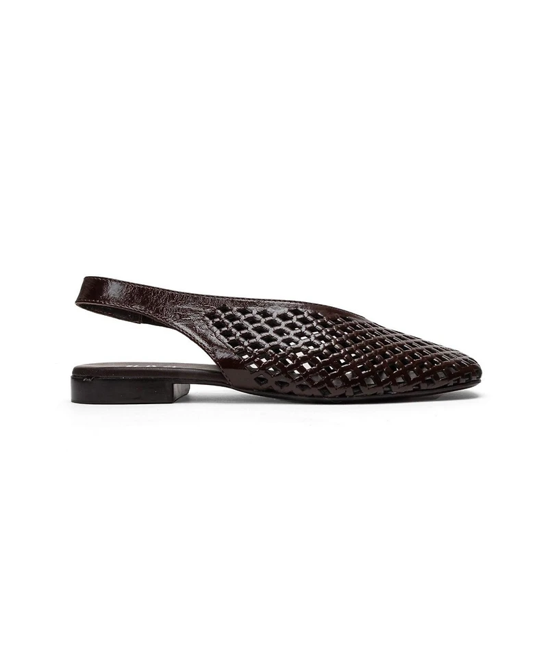 Forever & Always Shoes Women's Delizia Leather Slingback Shoe