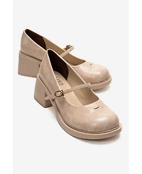Prologue Shoes Women's Luanda Block Heel Mary Jane