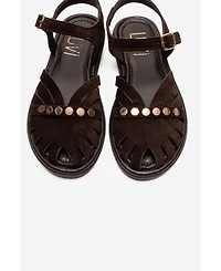 Forever & Always Shoes Chiela Leather Ankle Strap Sandal