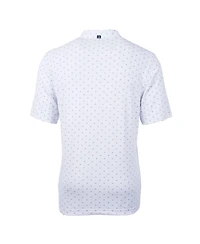 Cutter & Buck Men's White Los Angeles Dodgers Virtue Eco Pique Tile Polo Shirt