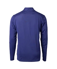 Cutter & Buck Men's Royal/Black Los Angeles Dodgers Virtue Eco Pique Micro Stripe Big & Tall Quarter-Zip Pullover Sweatshirt