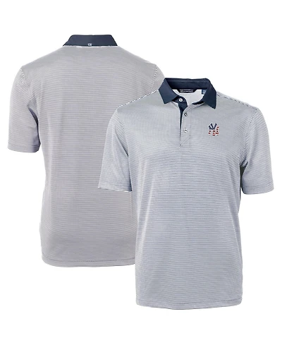 Cutter & Buck Men's Navy New York Yankees Americana Logo Big & Tall Virtue Eco Pique Polo Shirt