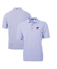 Cutter & Buck Men's Blue Buffalo Bills Throwback Logo Virtue Eco-Pique Botanical Polo Shirt