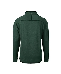 Cutter & Buck Men's Heather Green Philadelphia Eagles Gridiron Classics Big & Tall Mainsail Sweater-Knit Half-Zip Pullover Jacket