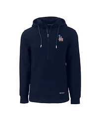 Cutter & Buck Men's Navy Los Angeles Dodgers Stars Stripes Roam Eco Half-Zip Pullover Hoodie