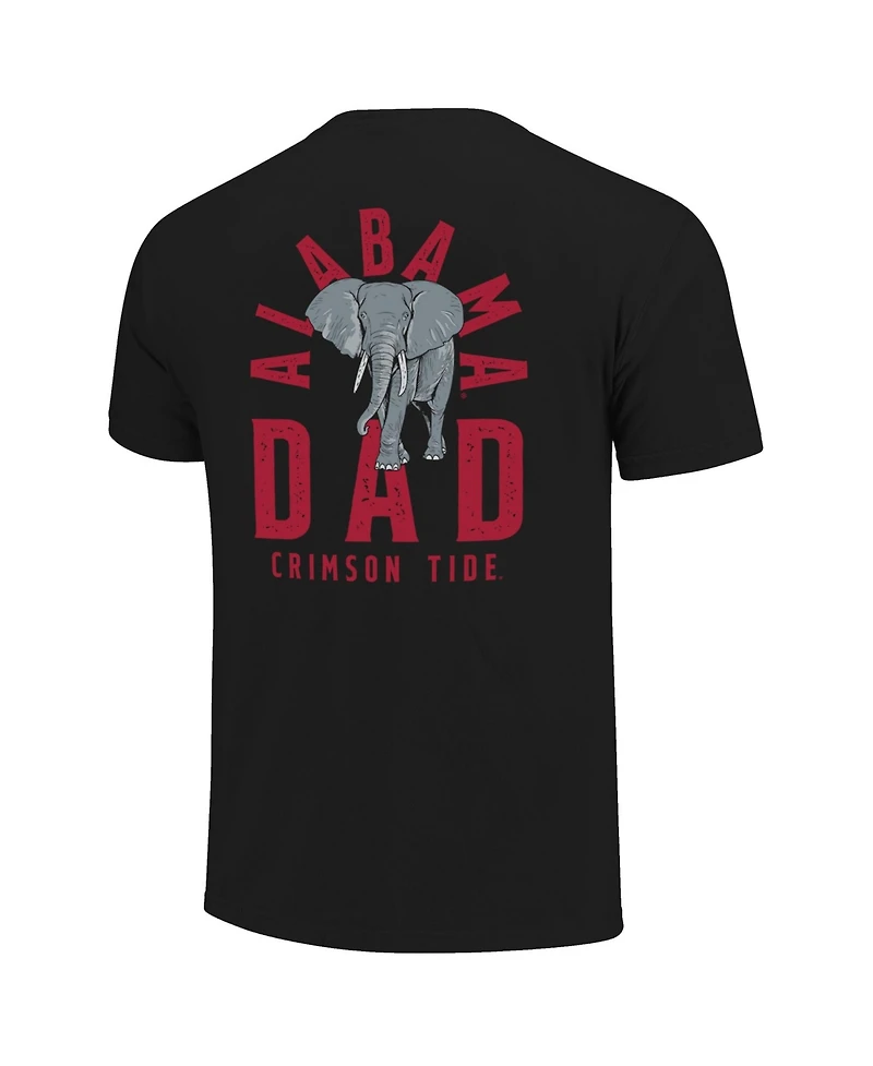 Image One Men's Black Alabama Crimson Tide Father's Day Mascot Overlay T-Shirt