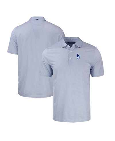 Cutter & Buck Men's Royal/White Los Angeles Dodgers Pike Eco Symmetry Print Stretch Polo Shirt
