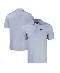 Cutter & Buck Men's Royal/White Los Angeles Dodgers Pike Eco Symmetry Print Stretch Polo Shirt