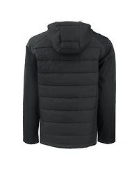 Cutter & Buck Men's Black Los Angeles Dodgers Evoke Hybrid Eco Softshell Full-Zip Hoodie