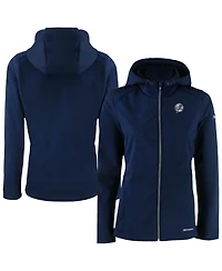 Cutter & Buck Women's Navy New York Yankees Evoke Eco Softshell Full-Zip Hoodie Jacket