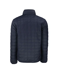 Cutter & Buck Men's Navy New York Yankees Rainier PrimaLoft Eco Insulated Full-Zip Hoodie Puffer Jacket