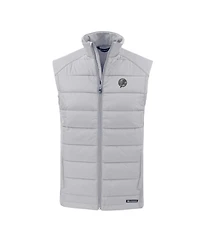 Cutter & Buck Men's Gray New York Yankees Evoke Hybrid Eco Softshell Full-Zip Vest
