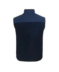 Cutter & Buck Men's Navy New York Yankees Cascade Eco Fleece Full-Zip Vest