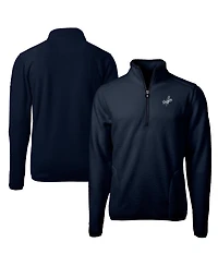 Cutter & Buck Men's Navy Los Angeles Dodgers Big & Tall Cascade Eco Fleece Quarter-Zip Jacket
