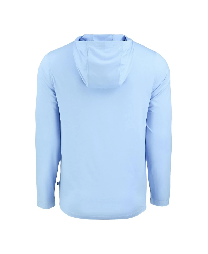 Cutter & Buck Men's Powder Blue New England Patriots Coastline Epic Comfort Eco Hoodie