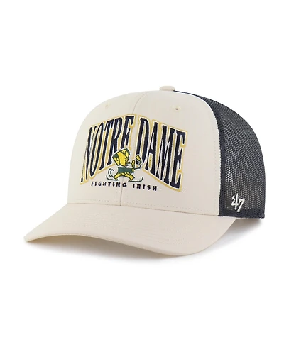 '47 Brand Men's Natural Notre Dame Fighting Irish Drawbridge Trucker Adjustable Hat