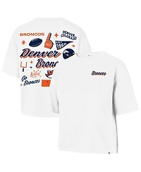 '47 Brand Women's White Denver Broncos Collage Script Reed City T-Shirt