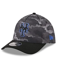 New Era Men's Black York Mets Camo 39THIRTY A-Frame Flex Hat