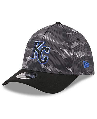 New Era Men's Black Kansas City Royals Camo 39THIRTY A-Frame Flex Hat
